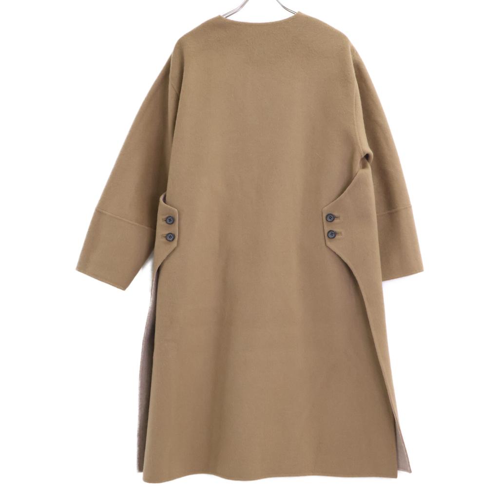 ADORE Beige collarless long coat coat 36 beigeUsed