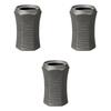 Set of 3 Black Bizen Skewers X 7 X Ceramic Chopstick Holder by Setomonohonpo [9.5 11cm]