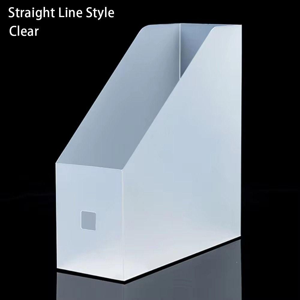 

1 шт. Підставка Полиця Стійка Настільний Органайзер для Файлів Пластиковий Тримач для Книг Журналів Нова Стійка для Зберігання Файлів Clear Straight Line Style