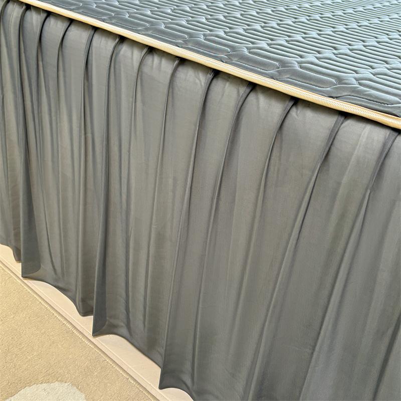 Bonenjoy Cooling Bed Skirt Summer Bed Cover Skin-friendly Bedspread Queen Size Mattress Protector Falda De Cama (No Pillowcase)