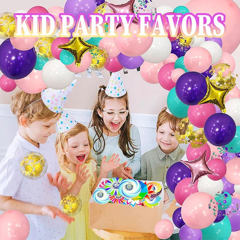 10/20Pcs Mini Ranbow Fidget Spinner Kids Birthday Party Favors Classroom Rewards Goodie Fillers Christmas Gift Stress Relief Toy