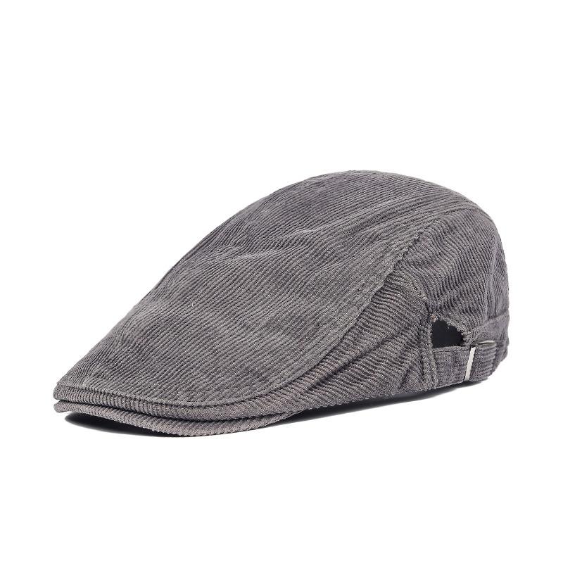 

Шляпа Мужская Кепка с Утиным Козырьком Берет в Елочку Осень и Зима Твидовая Кепка Вперед Шляпа M（56-58cm） серый