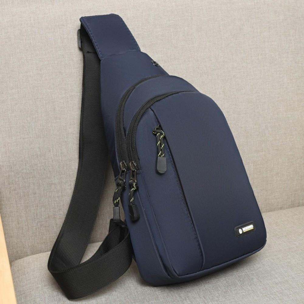 Waterproof Men Chest Bag Large Capacity Running Phone Bag Solid Color Chest Pack Running Cycling