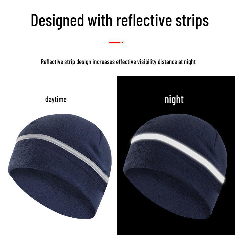 Reflective Warm Hat & Scarf Set for Autumn/Winter Cycling - Night Riding Cold Protection with Mask