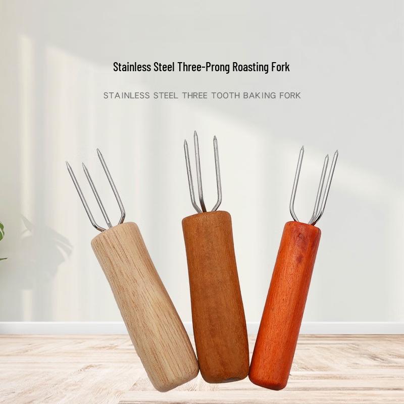 SMVP Stainless Steel 3-Prong BBQ & Corn Forks