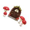 Glow in Dark Tree Decoration Luminous Mushroom Garden Decor with Synthetic for Outdoor Fairy Door and Window