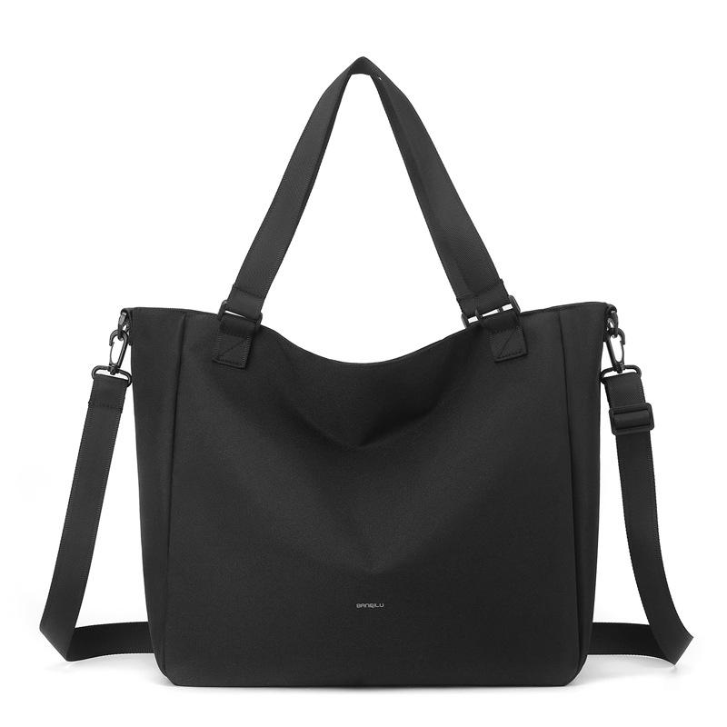 Мужская сумка через плечо большого объема для commuters, деловая сумка-кроссбоди, легкая, износостойкая, Оксфордская сумка чёрный