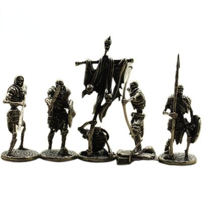 Weiße Kupfer Untote Skelett Legion Soldaten Figuren Miniaturen Desktop Ornamente Vintage Metall Statue Dekoration Spielzeug