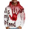Vintage 3D It'S Not My Blood Bloody Letter Patterns Printed Sweatshirts Hoodies For Men Clothes Y2k Top Pullovers Spring And Autumn Boy Tees Clothing