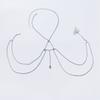 Breast Chain, Water Drop Pendant, Rhinestone Body Chain, Sexy Fashion Rhinestone Nipple Chain Accessories.