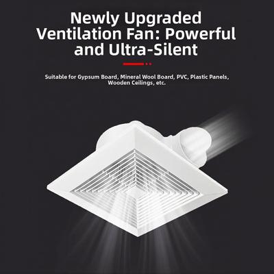 6 Inches 8 Inches 9 Inches Ceiling Ventilation Fan Exhaust Fan Ceiling Mounted Exhaust Fan For Kitchen Bathroom