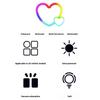 New Car Solar Triangle Window Heart-shaped Light Suction Cup LED Ambient Light  Wiring Free Atmosphere Neon Light Interior Parts