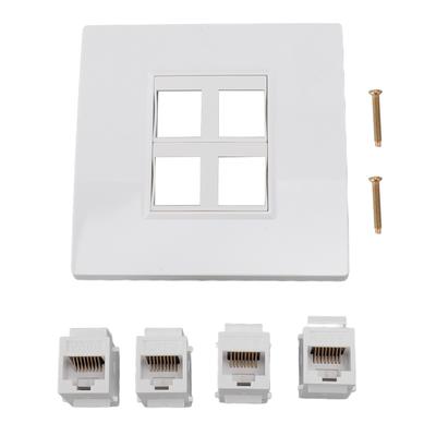 Cat 6 Ethernet Wall Plate 4 Porty Female To Female Keystone Wall Plate Internet Wall Plate pro CAT5