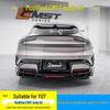 YU7 CMST Style Sports Modification Kit: Gloss Black ABS Front Lip, Rear Bumper, Side Skirts, Rear Spoiler Upgrade.