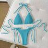 Swimsuit Feminine Tight Backless Three-Point Bikini Beach Split Female
