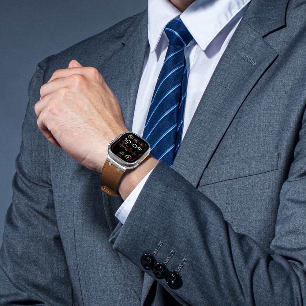 Leather Band for Apple Watch Ultra 2 49mm Series 10 46mm Luxury Strap Sports Bracelet for iWatch 10 9 8 7 6 5 4 SE Ultra 44 45mm