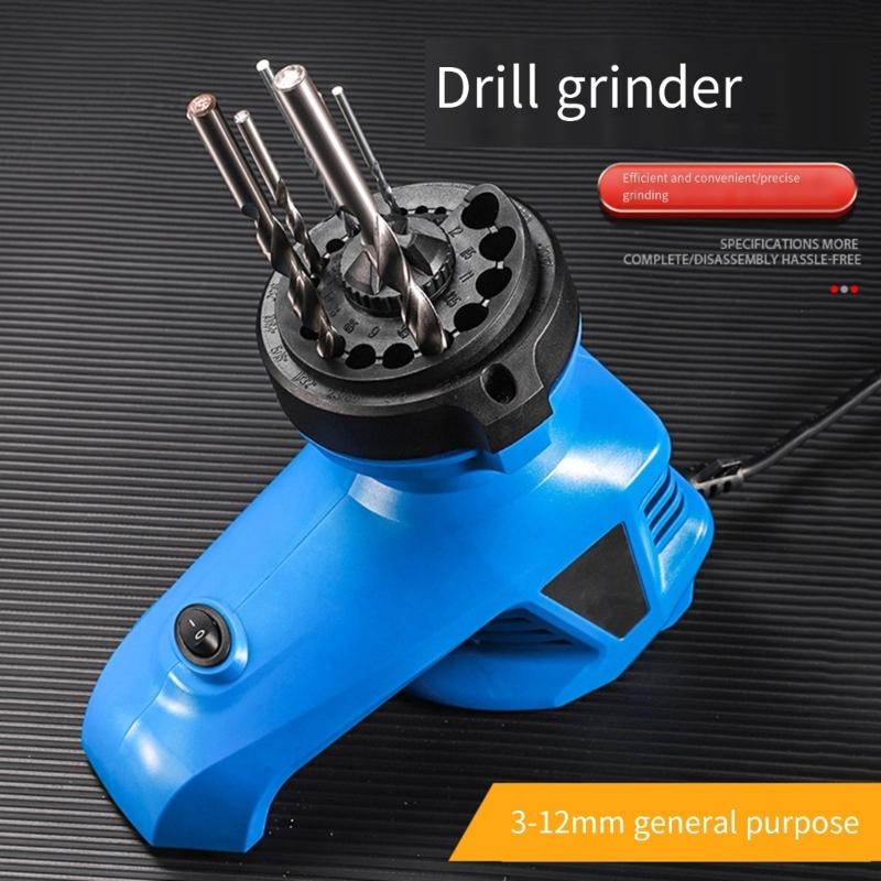 Portable Electric Drill Bit Sharpener Grinder Machine for Home Use Supports Twist Drill Bits Sized 1/8'' To 15/32''