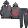 Chasing Sunsets Threaded Peripheral Printing Men's and Women's Sweatshirts Sweatpants Set Hoodie Straight Pants Set