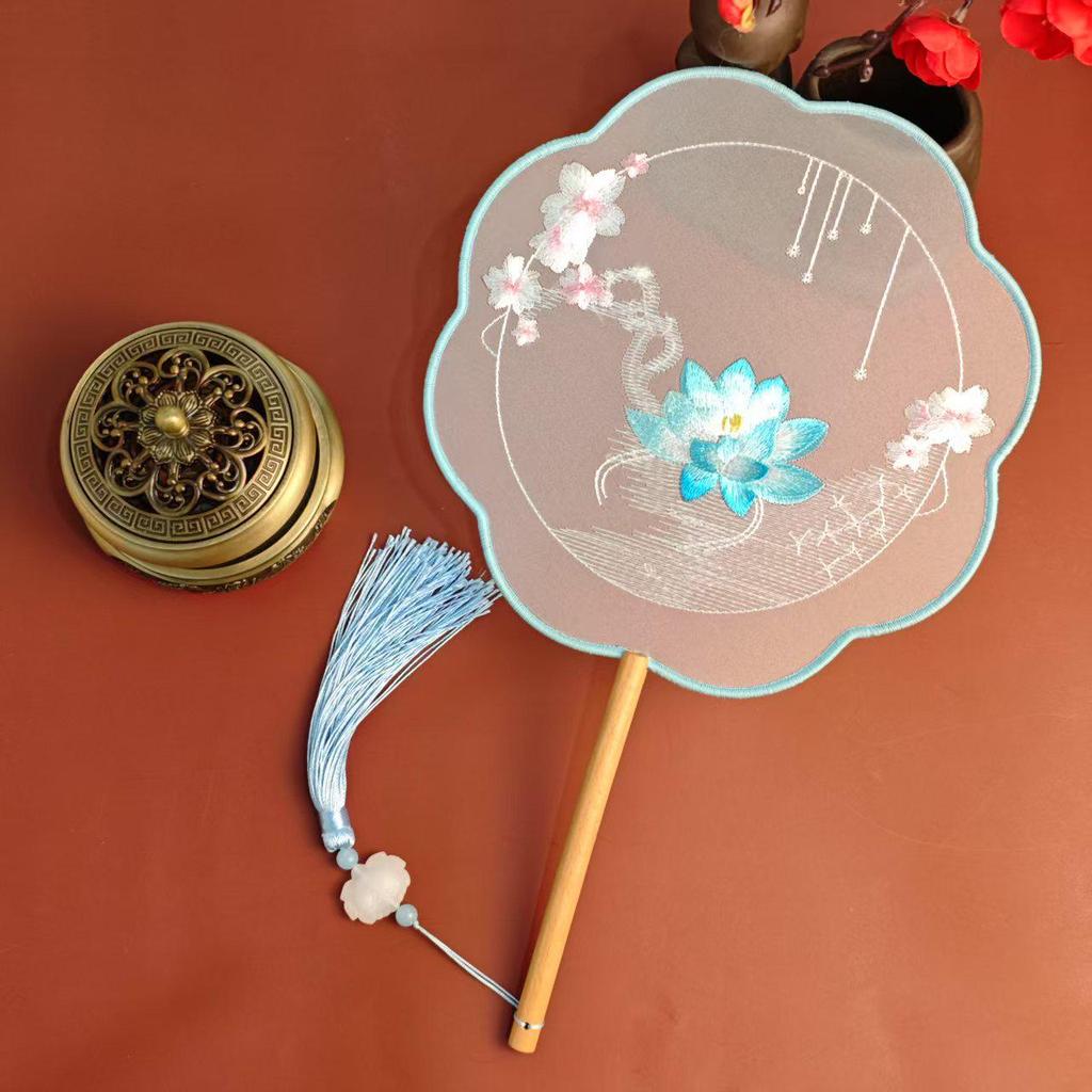 Fan Embroidery For Chinesestyle Round Hanfu And Qipao