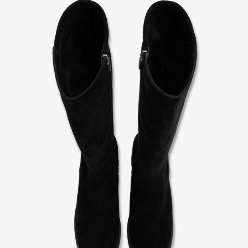 Portfolio Women Sock Fit Stretch Long Boots Black