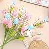 Easter Artificial Flowers Easter Colorful Egg Decoration DIY Party Bouquet with Rabbit Egg Charms Spring Home Table Centerpiece