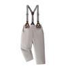 Summer Baby Toddler Short Sleeve Bodysuit & Overalls Set - European American Style Gentleman Romper