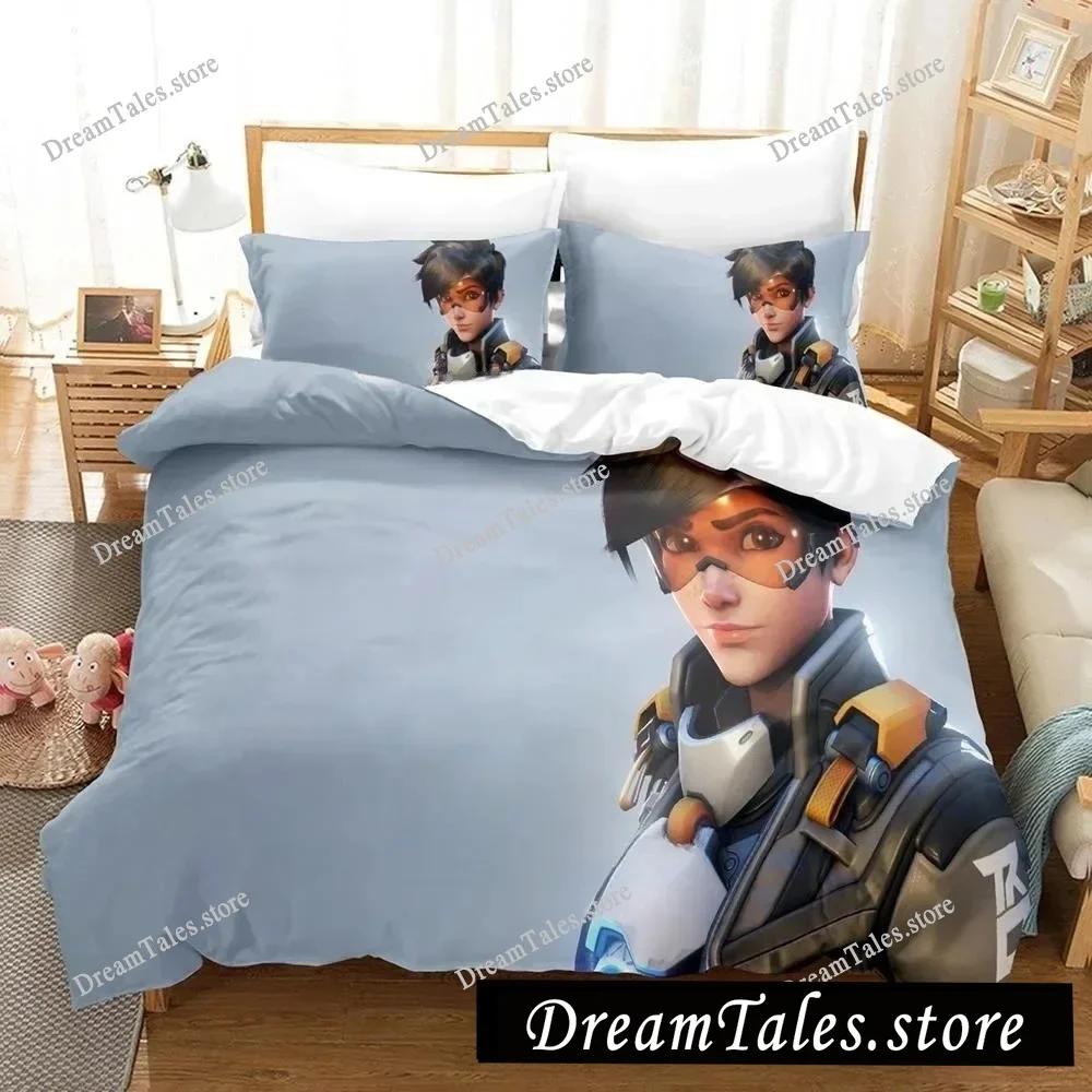 New Overwatch 2 Invasion Bedding Set Single Twin Full Queen King Size Bed Set Adult Kid Bedroom Duvet Cover Sets 3D Print Game