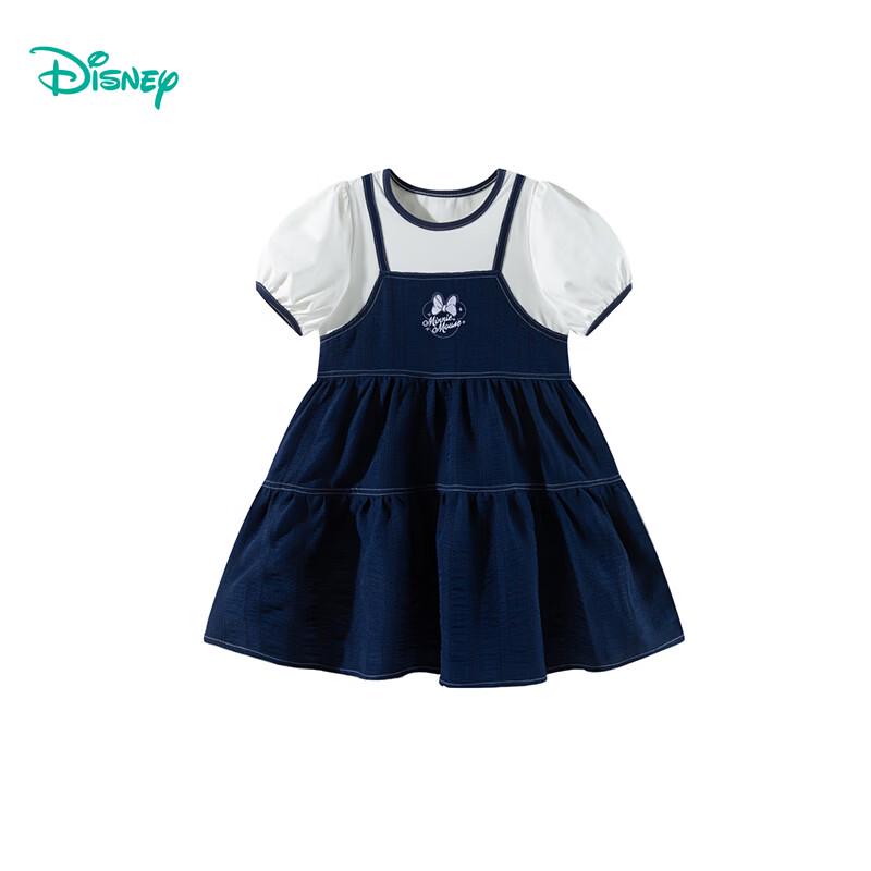 Disney Girls' Faux Two-Piece Puff Sleeve Princess Dress