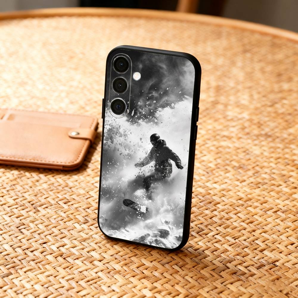 S-Snow Snowboard Ski  Phone Case For Samsung  A73,72,71,53,52,51,22,91,80, Soft Black Cover