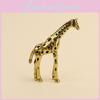 Brass Solid Giraffe Statue Desktop Decoration Vintage Animal Toys Figurines