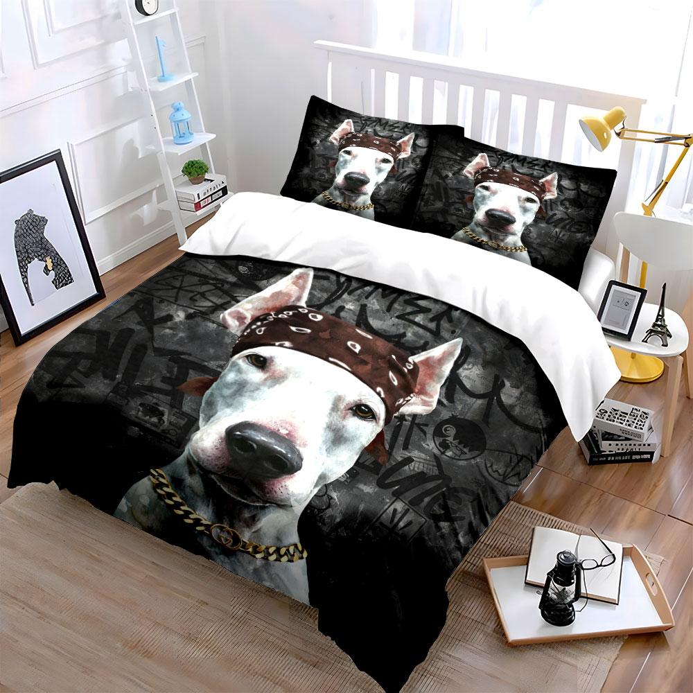 "Urban Style Dog Accessory Set" kid's and adults' bedroom decor, Exquisite three-piece bedding set gift