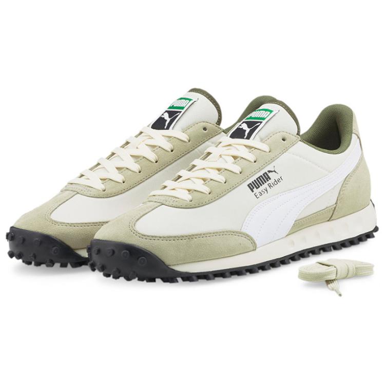 Puma Easy Rider Fabric Leather 2 Retro Sports Casual Low-Top Lifestyle Shoes Unisex Sneakers Green White 381026-08