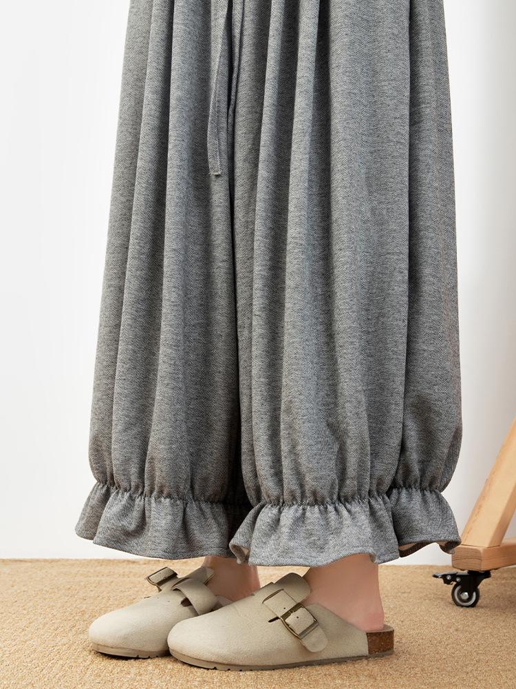 Chic Korean-Style Women's Lantern Pants: Princess Popular Autumn Casual Cropped Trousers