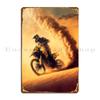 Motocross Dirt Biker Motorcycle Metal Plaque Poster Living Room Garage Character Decoration Designing Tin Sign Poster
