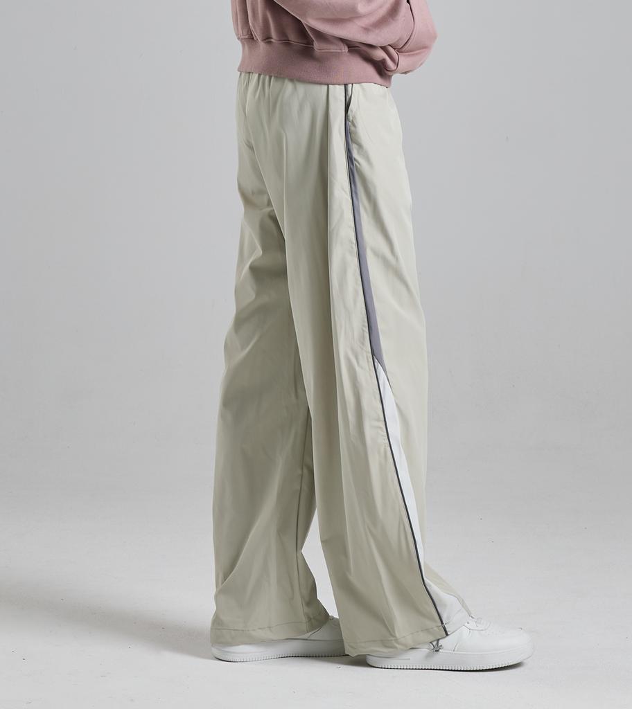 Beoteunseoul Contrast Tech Track String Pants (Light Grey)