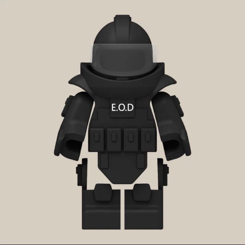 Compatible Minifigure Swat Doll Moc Bomb Squad Armor Third Party Military Eod Suit Accessories