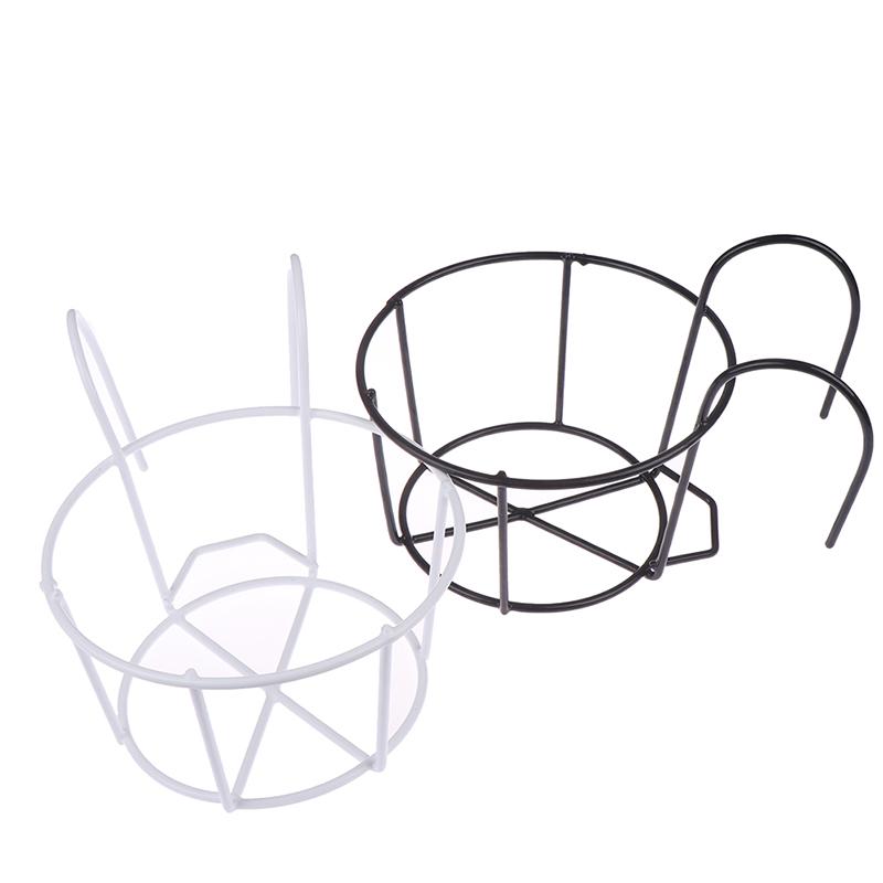 Roślina wisząca na zewnątrz Żelazne stojaki Ogrodzenie Balkon Okrągła doniczka Materiały ogrodowe