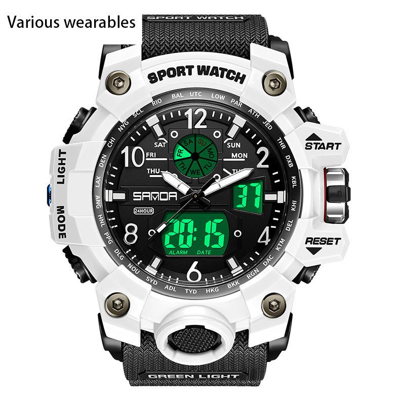 Электронные часы Новые молодежные спортивные трендовые корейские электронные часы Мужские креативные индивидуальные часы
