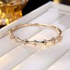 1Elegant women's bamboo bracelet inlaid with sparkling artificial zirconia Simple/The bamboo design is suitable for daily wear and can be used as a