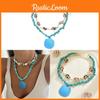Shell Pendant Necklace With Geometric Design For Casual Summer Wear