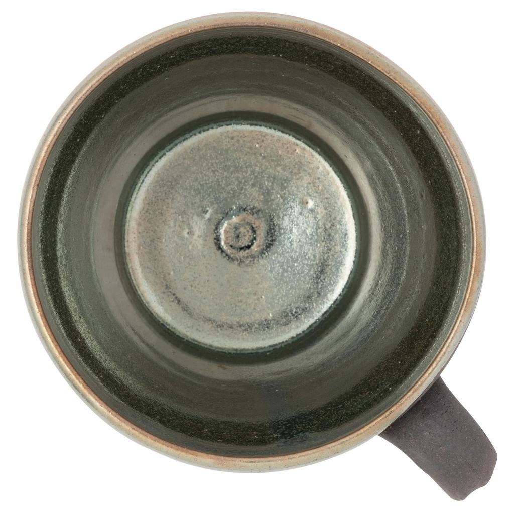 Marui Seito Shigaraki Ware Hechimon Mug, Small, Approx. 250ml Capacity, Water Mirror, Black, 3-4455