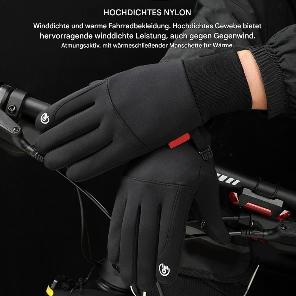 Winter wiederaufladbare Heizhandschuhe Winter warme Heizhandschuhe, Radfahren rutschfest Touchscreen verdickt wasserdicht Skihandschuhe