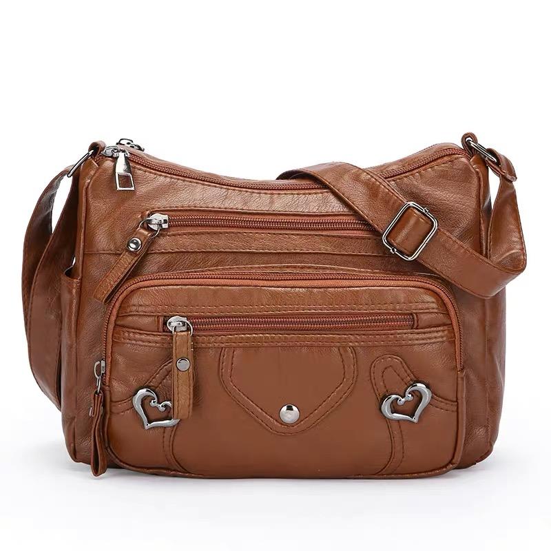 Mehrere Taschen Weiches Leder Umhängetasche Luxus Geldbörsen Handtaschen Damen Tasche Designer Schulter Messenger Bags für Damen