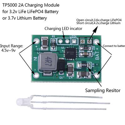 Tp5000 3.6V/4.2V Charger Module Lithium Ion Lifepo4 Battery Charging 3.2V