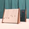 Black Walnut Solid Wood Necklace and Bracelet Display Stand for Jewelry Store Window