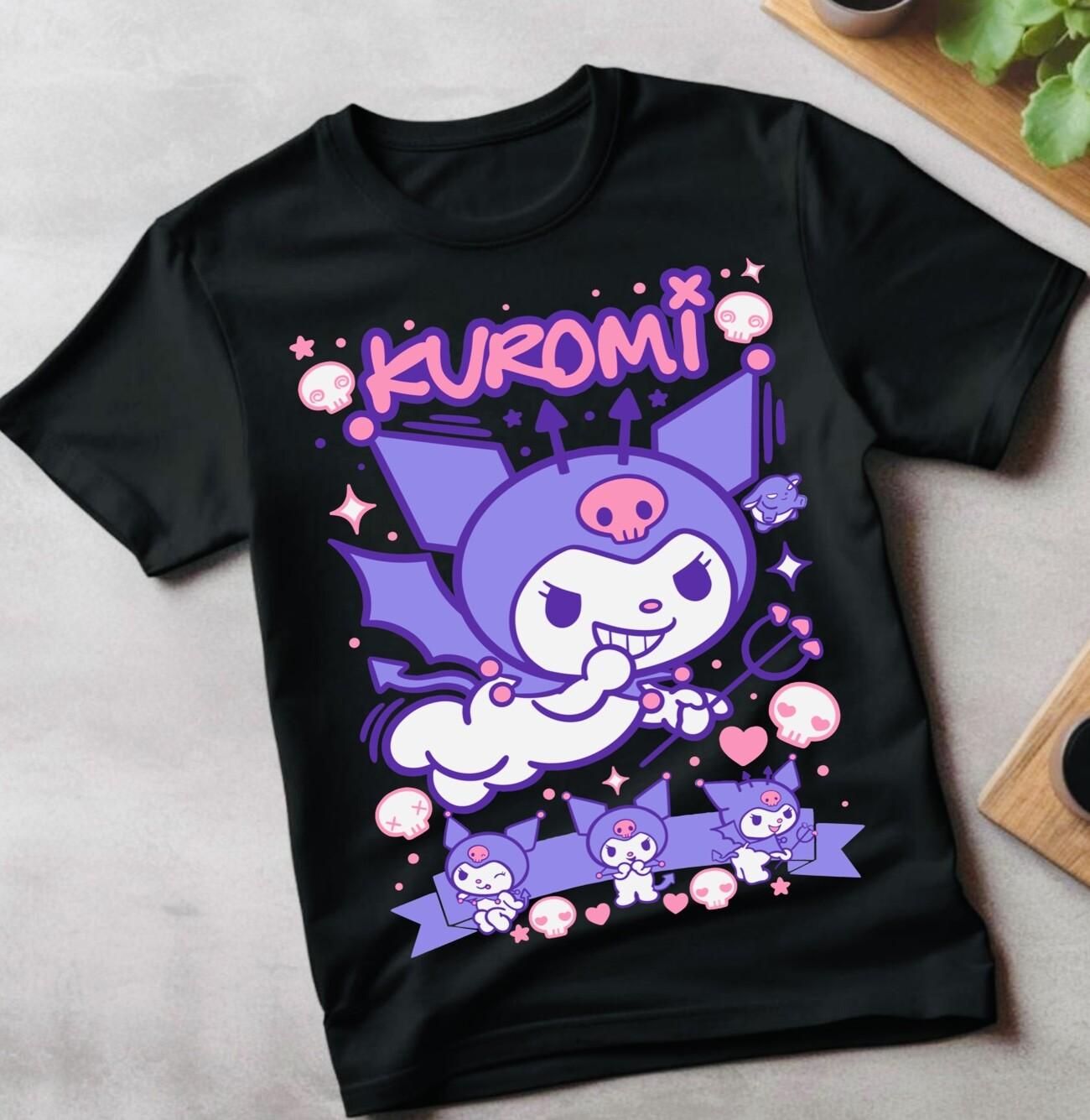 Футболка Куроми Моя Мелоди и Куроми Sanrio Аниме Манга Девушка Каваи Футболка Все Размеры L