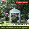 2-4 Etagen Haushalts Garten Gewächshaus Blumenständer Abdeckung PVC Wasserdicht Haus Blumentopf Zeltabdeckungen mit Reißverschlusstür, ohne Regale