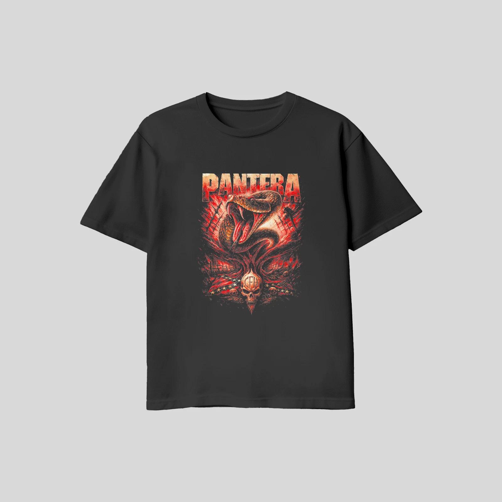 Unisex Adult Casual Graphic Pantera Snake CFH Cowboys From Hell T S... S