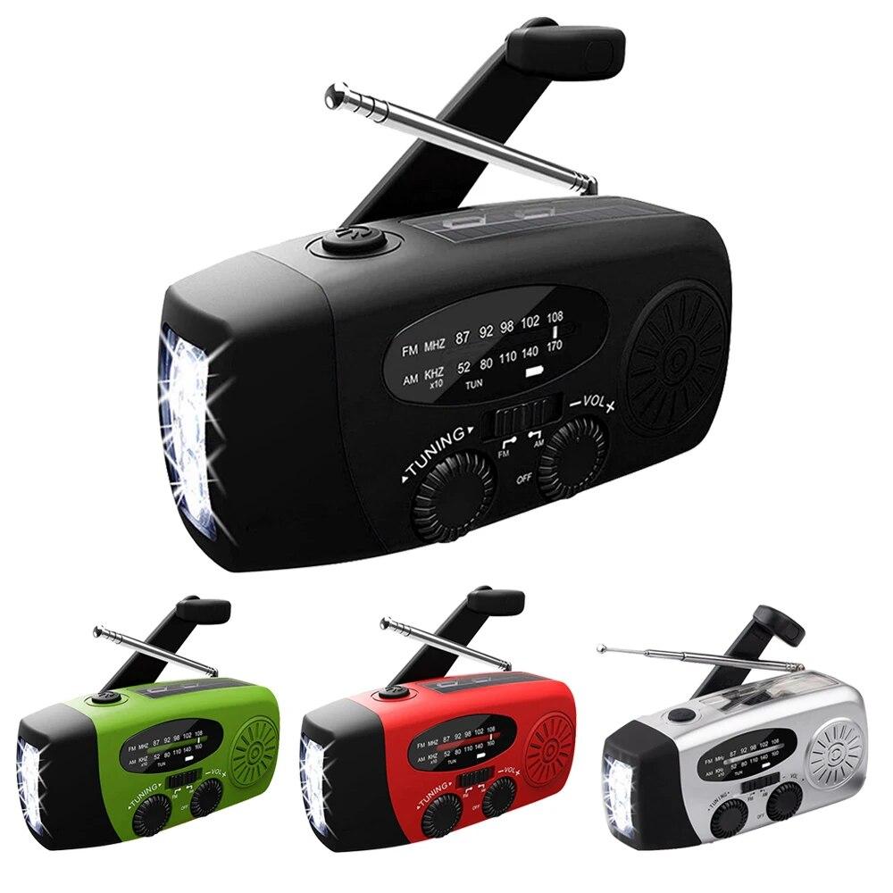 

Солнечное погодное радио с ручным управлением, 1200 мАч, AM/FM/NOAA, аварийное метеорологическое радио, портативный внешний аккумулятор с солнечной зарядкой, работа от аккумулятора
