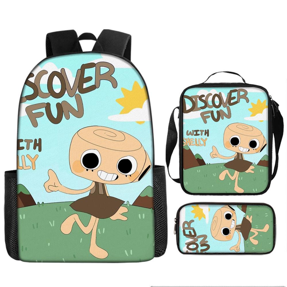 Dandy'S World Student School Bag Dandy'S World Cartoon Cute Backpack Three-Piece Set Satchel Bag Pencil Case